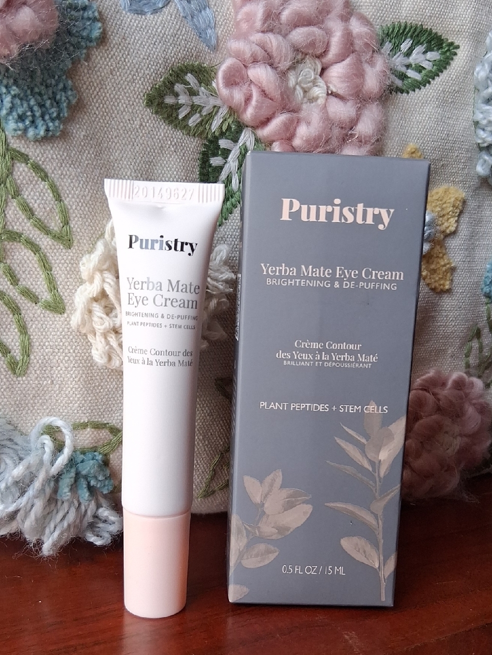 100% Pure Yerba Mate Eye Cream Puristry 0.5 Fl Oz